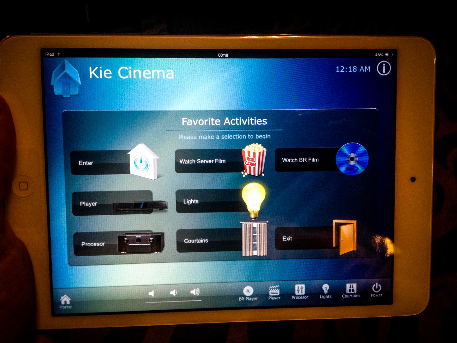 Instalación cine con KNX y Control4. Dolby atmos 4k